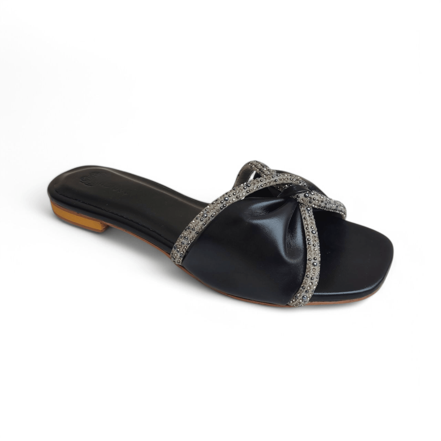Mesh leather Flat