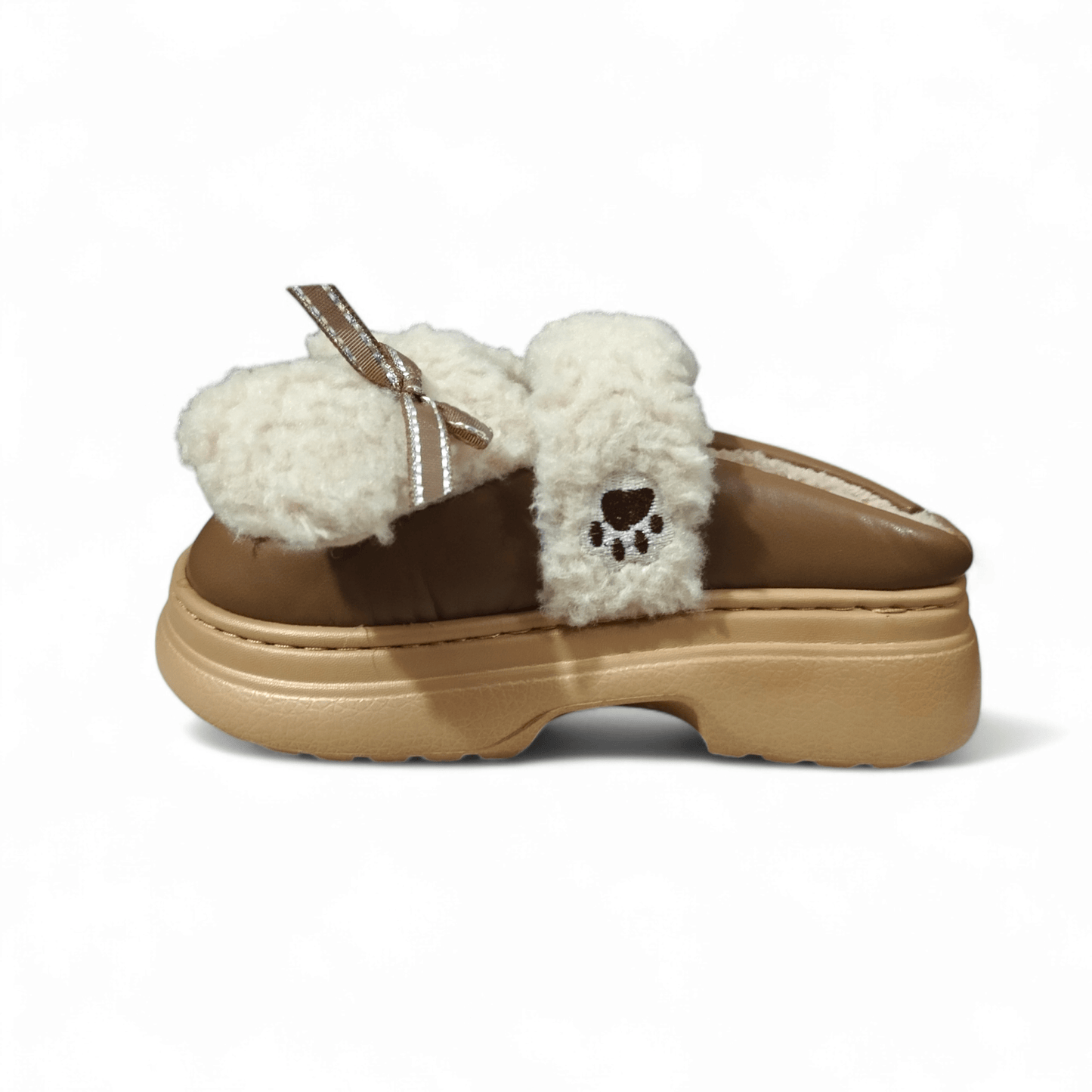 Wedge fur mules