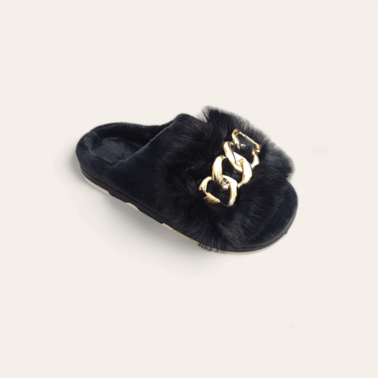 Kids chain mules-Black