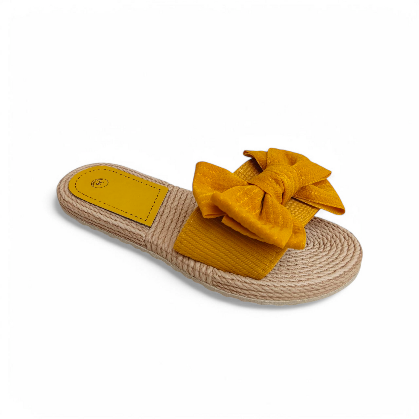 Plain bow slippers
