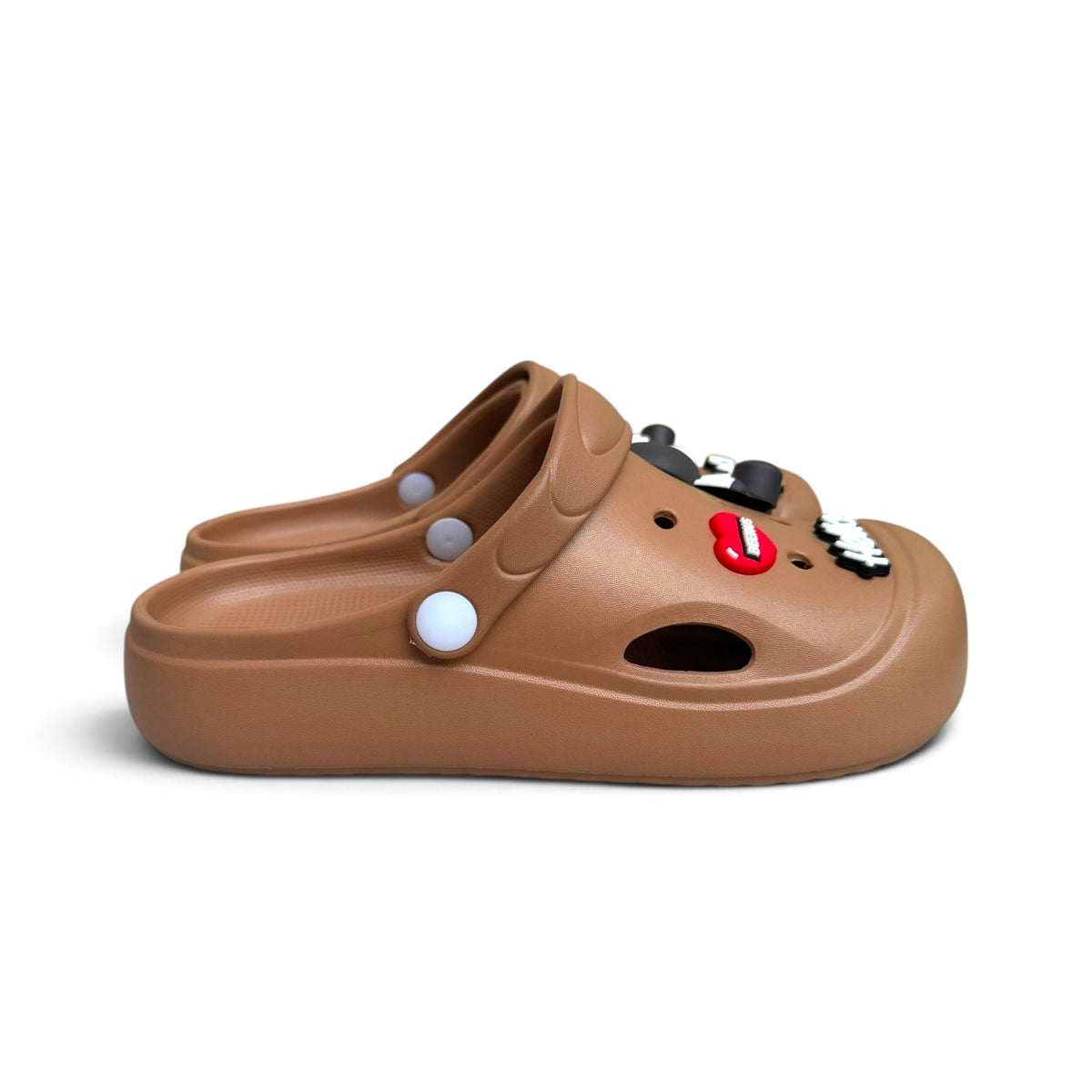 Eva nice teddy clogs-Brown