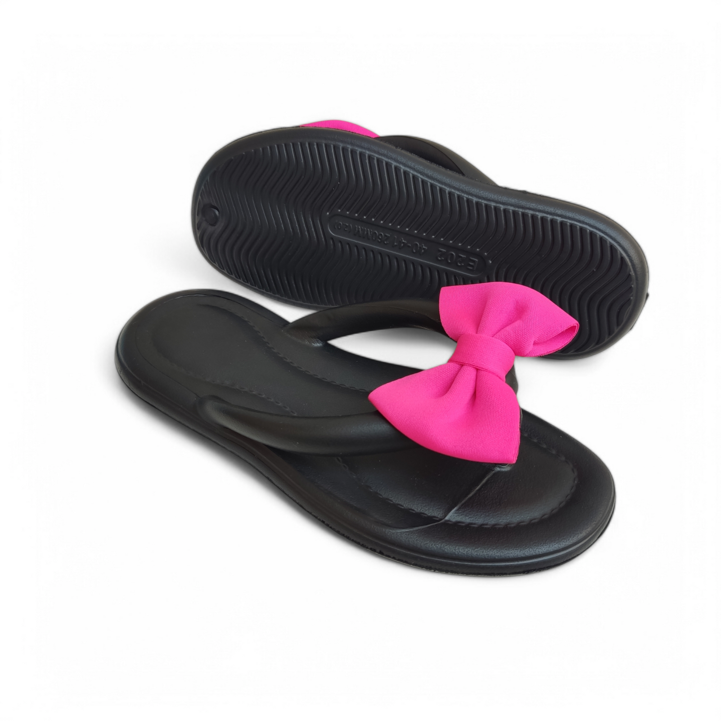 Eva tie flip-flops-Black