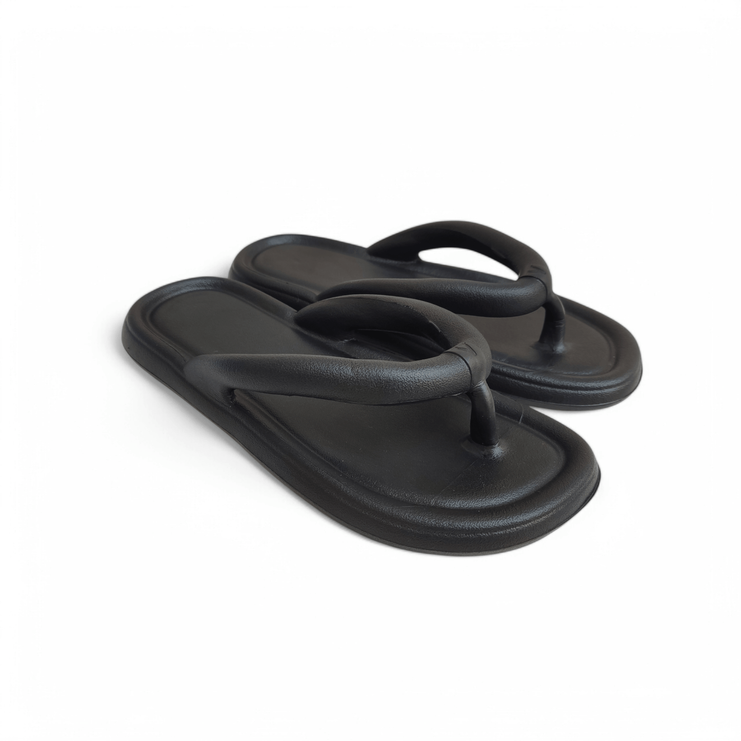 Eva plain flip-flops-Black