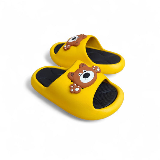 Kids bear slippers-yellow