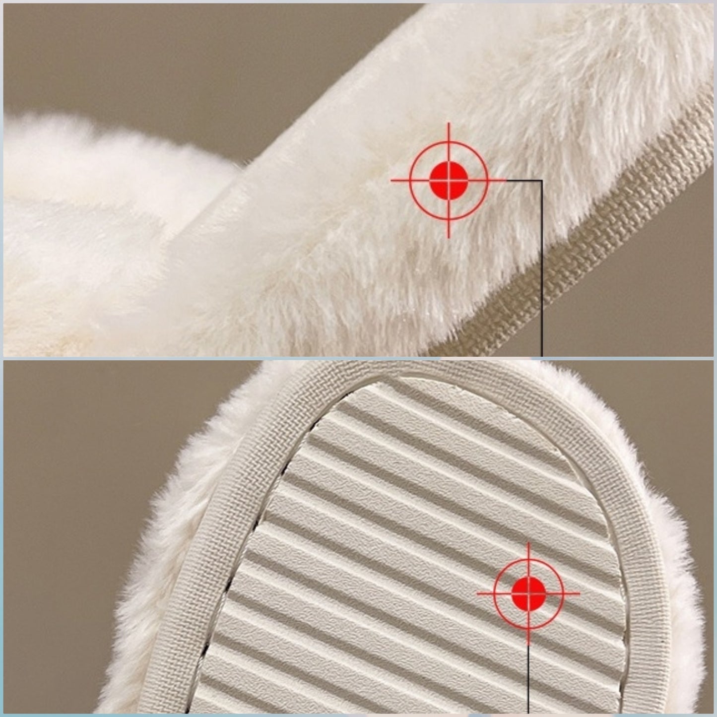 Cross fur slides-Pink