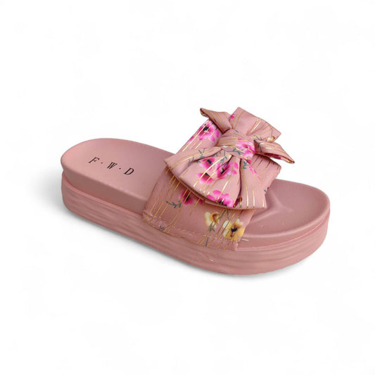 Flowers bow wedge-Pink