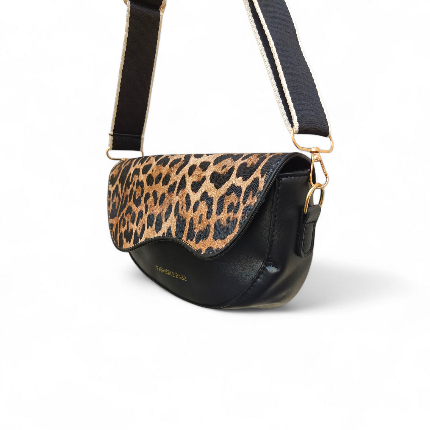 Leopard flap bag