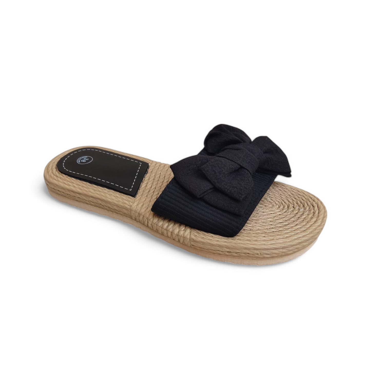 Plain bow slippers