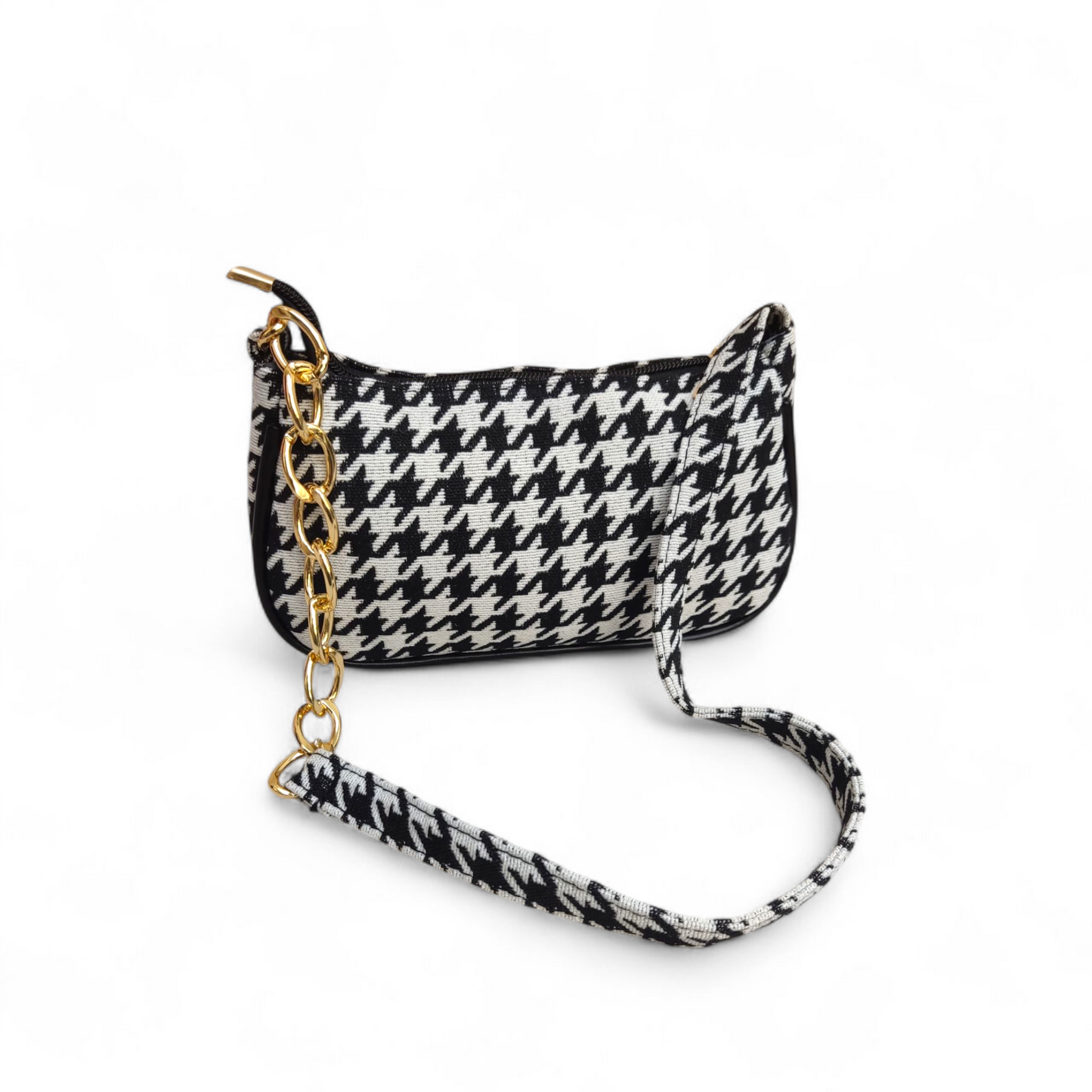 Houndstooth cross body bag