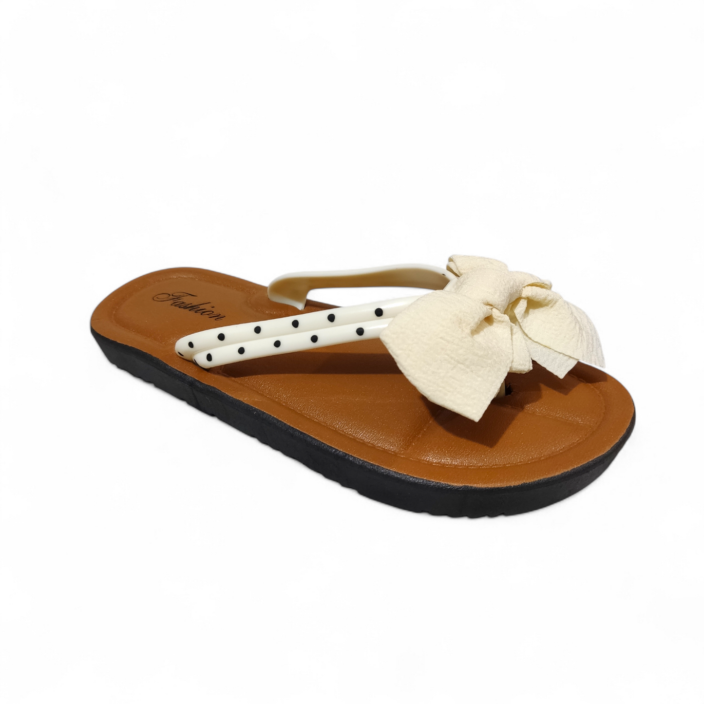 Bow flipflops-white strap