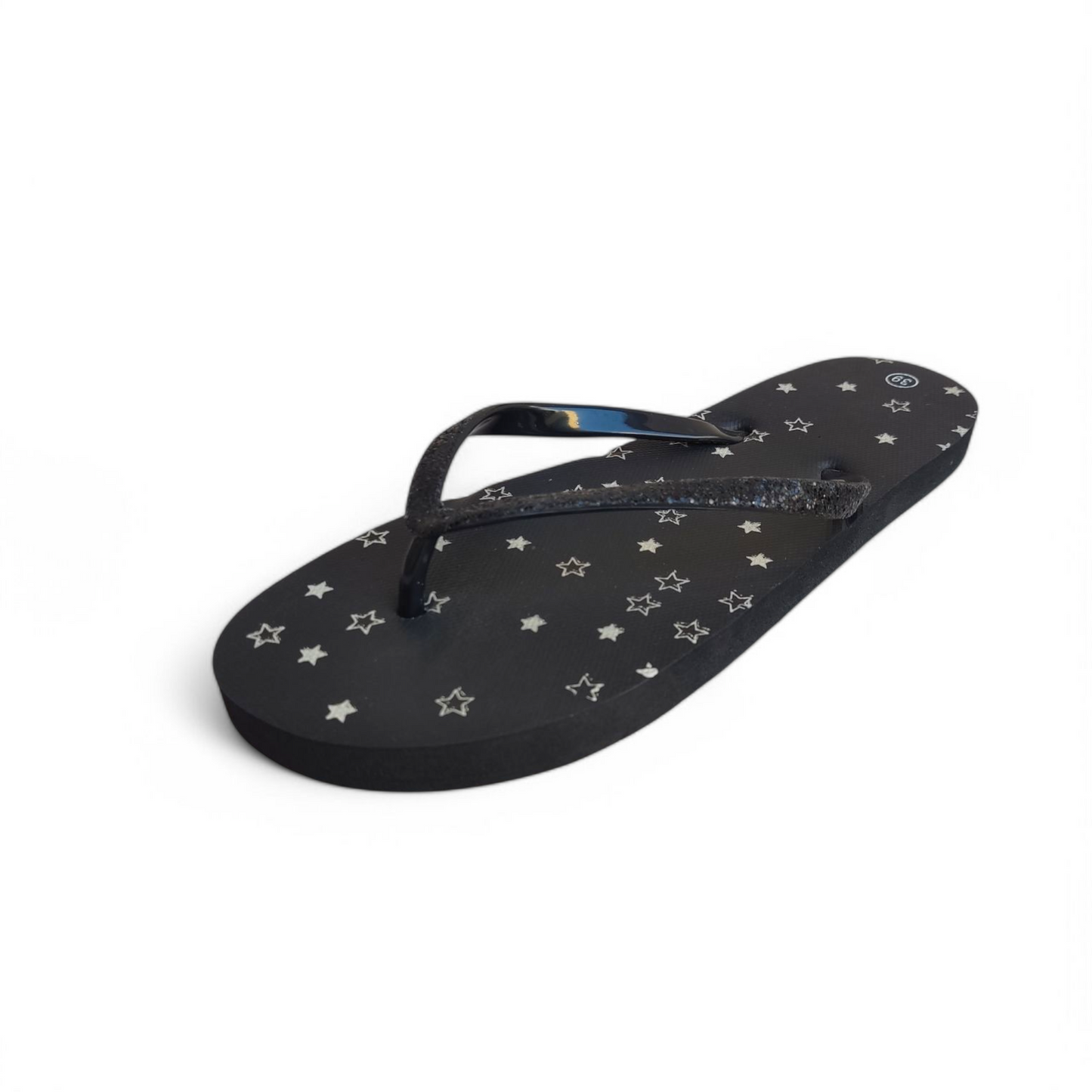 Shiny strap flipflops