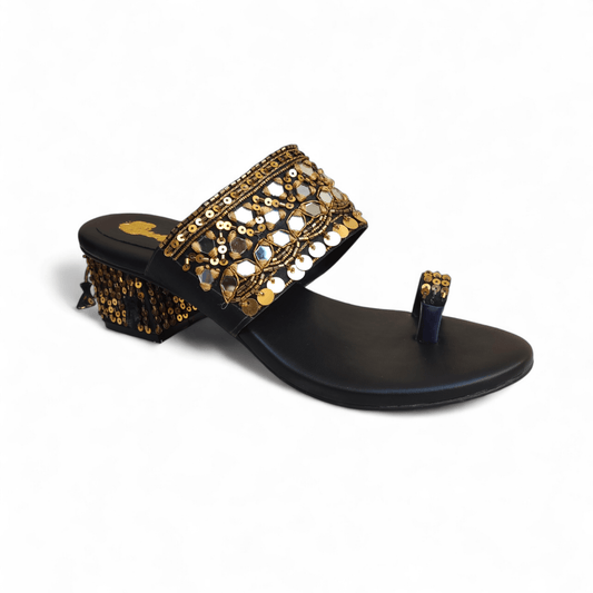 Kolapuri leather heel
