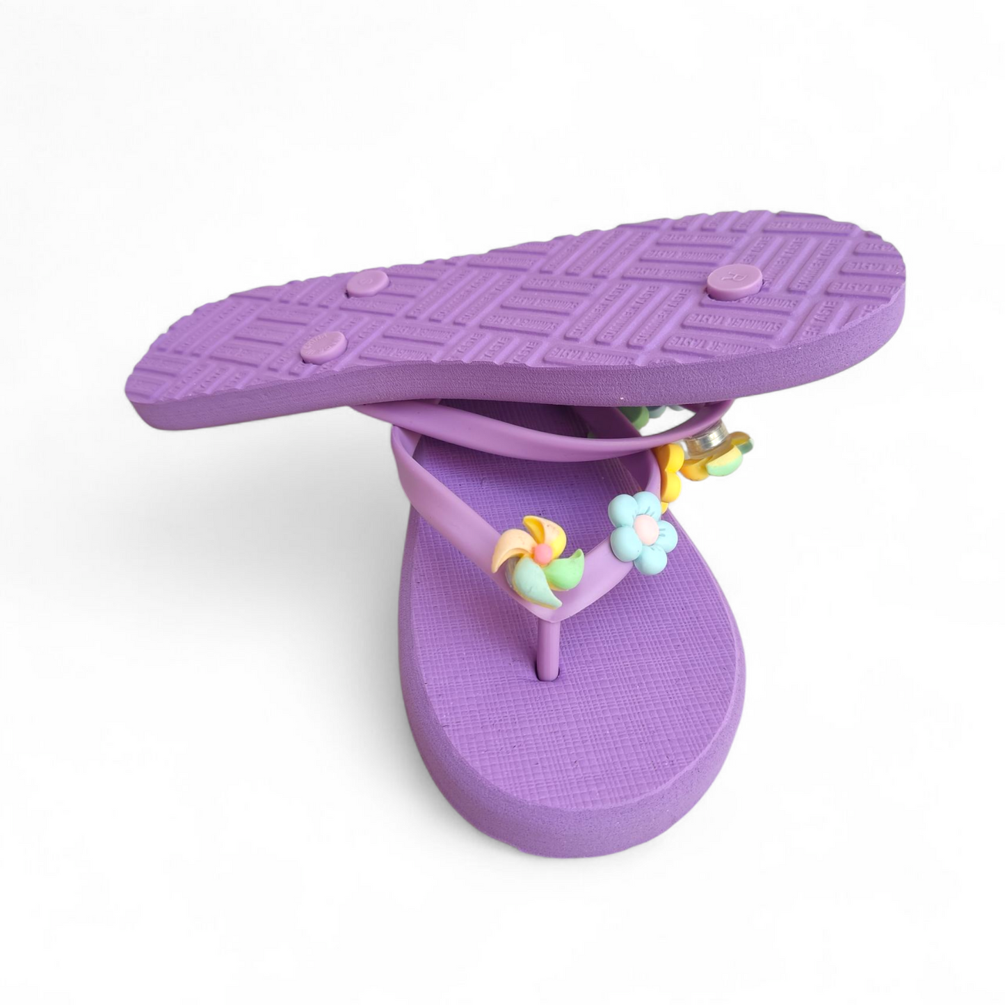 Flower studs Flipflop-Purple