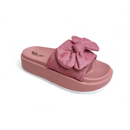 Shimmy bow softees-Pink