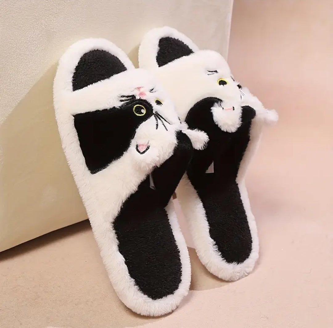 Kitty Carpet slippers-Black