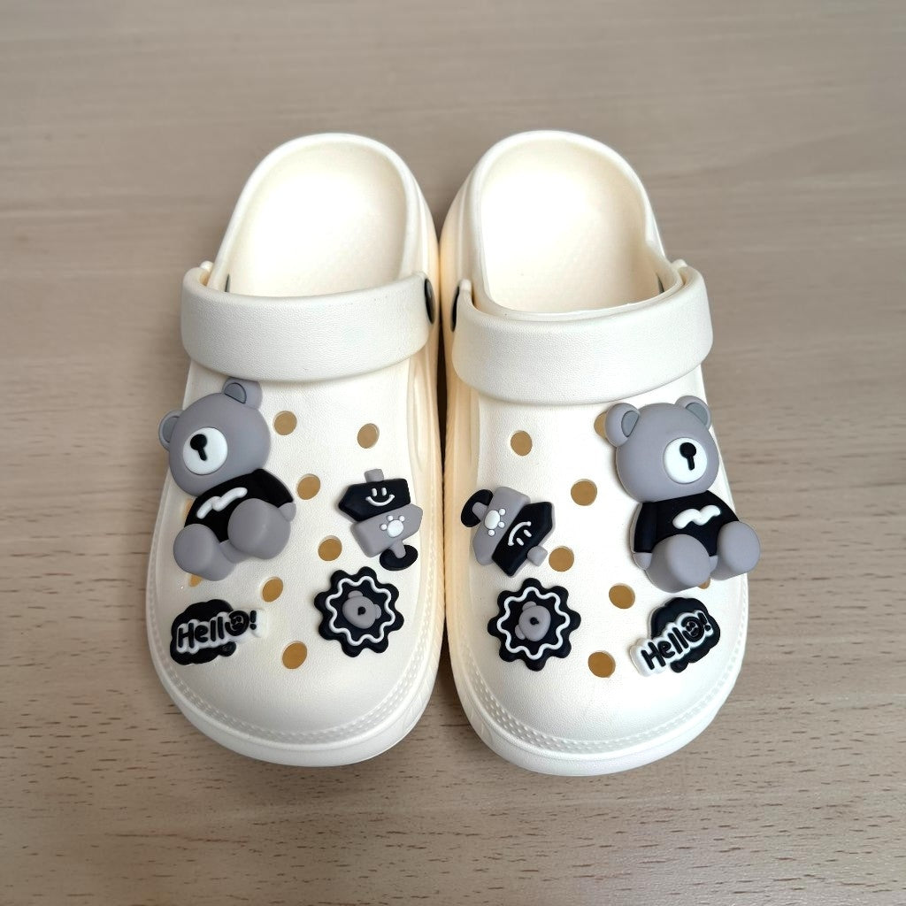 Eva Teddy clogs-White