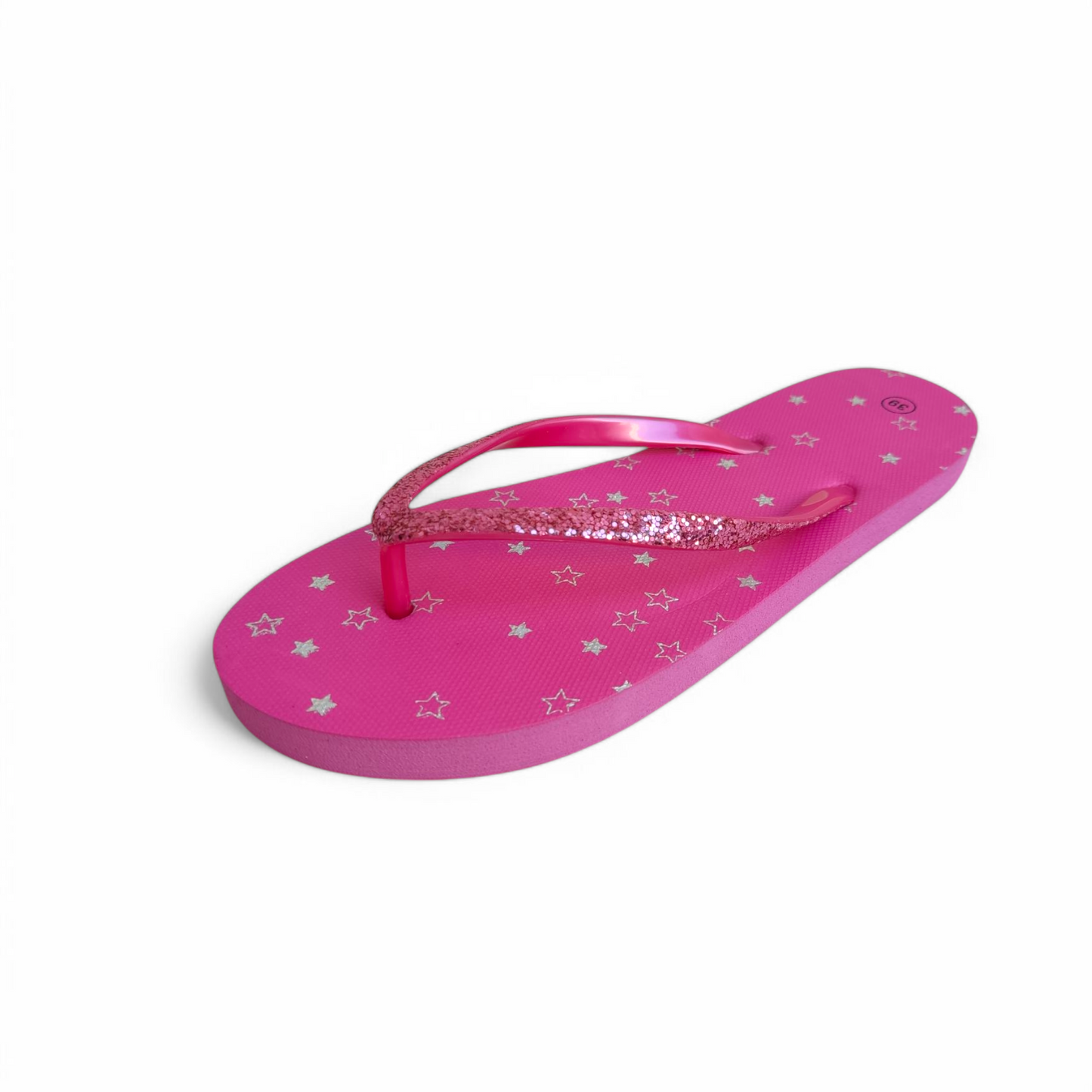 Shiny strap flipflops