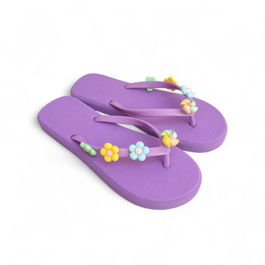 Flower studs Flipflop-Purple