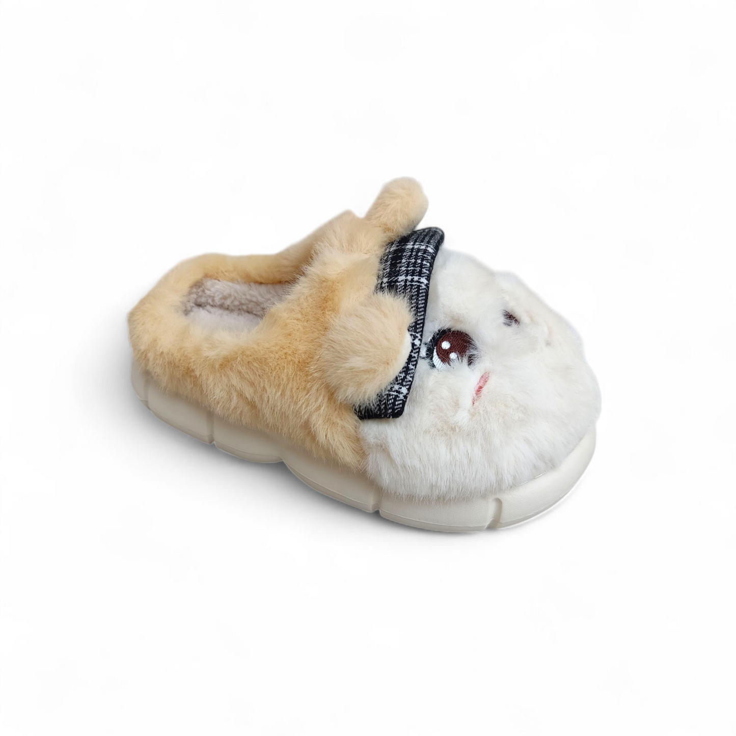 Kids fur mules-Beige