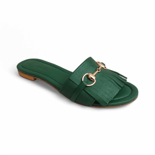 Buckle Leather flat