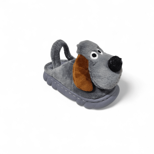 Kids fur mules-Grey