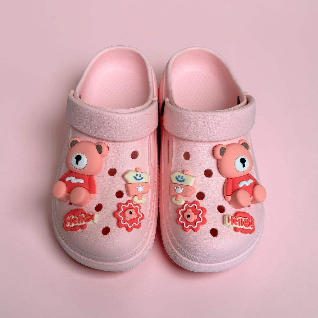 Eva Teddy clogs-Pink