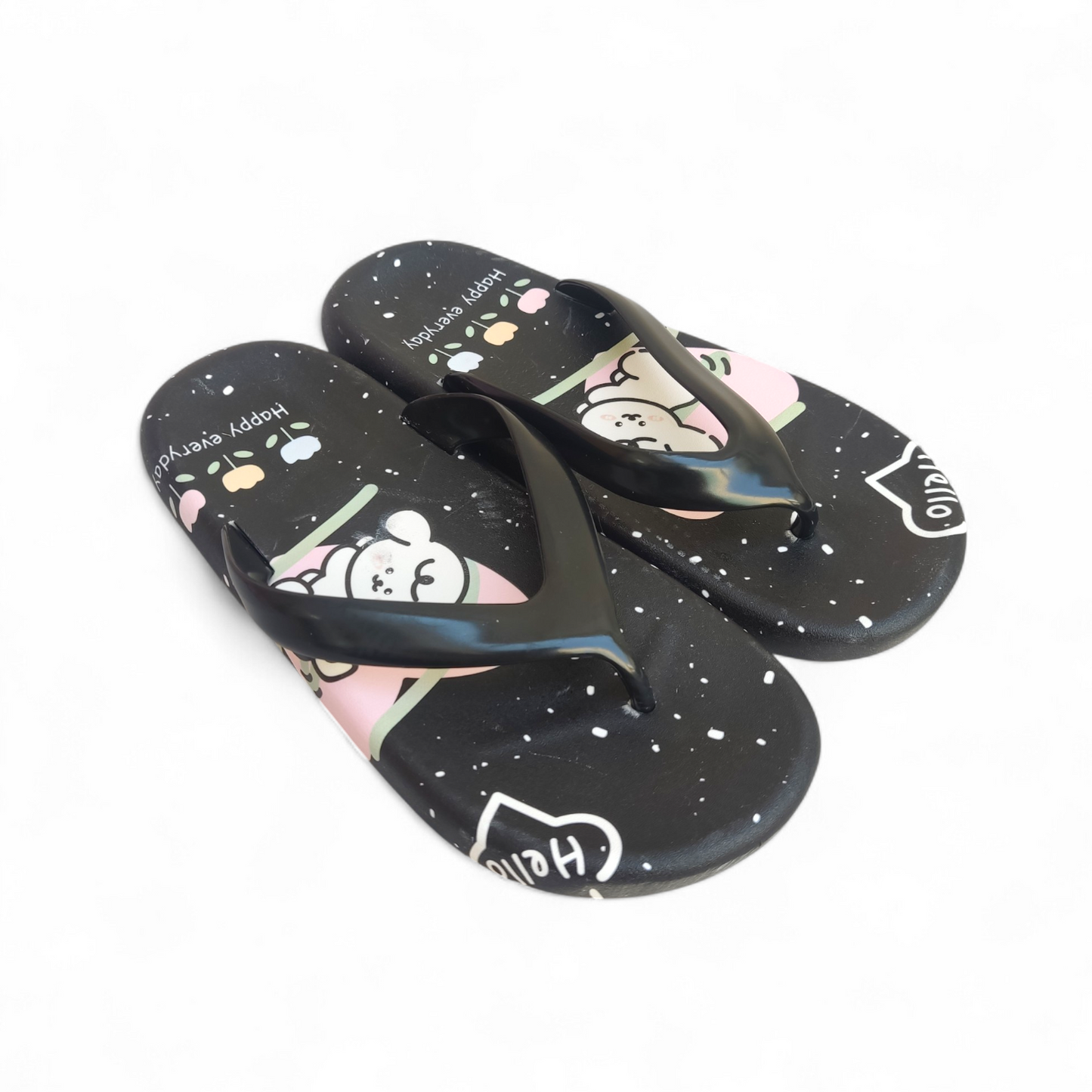 Puppy flipflops-Black