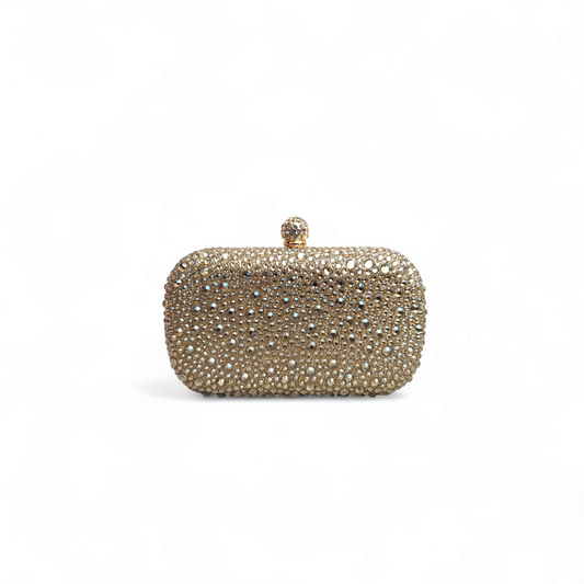 Emerald rhinestone clutch