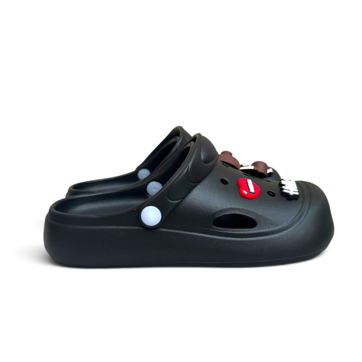 Eva nice teddy clogs-Black