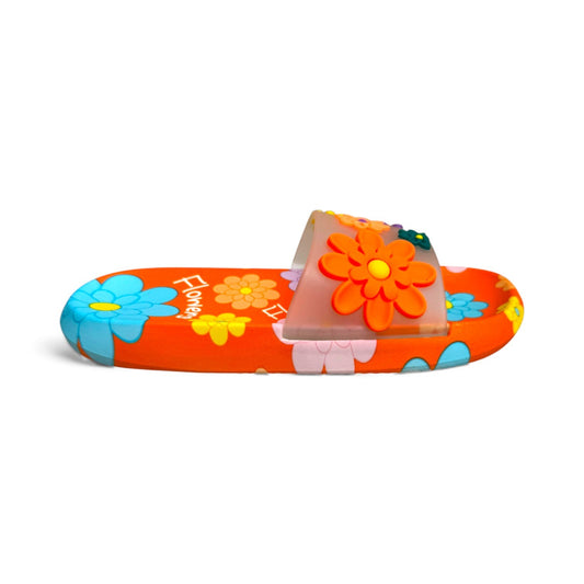 Printed flowers softee-Orange