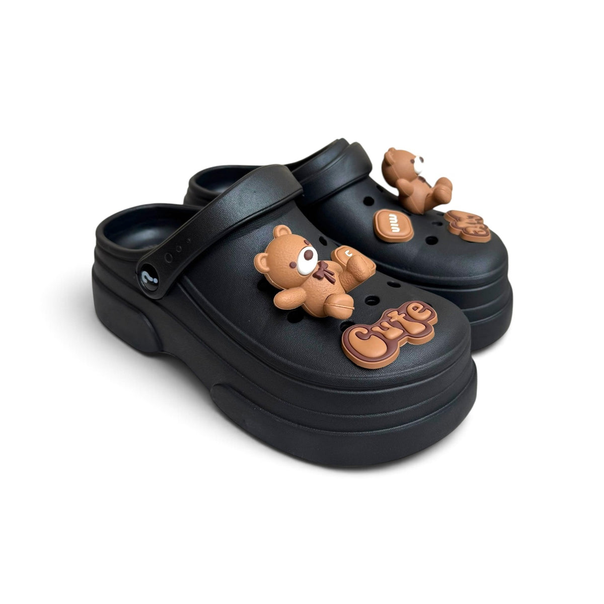 Eva 🐻 clogs-Black