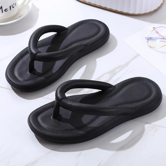 Eva plain flipflops-Black