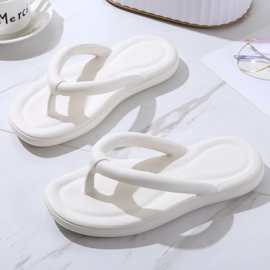 Eva plain flipflops-White