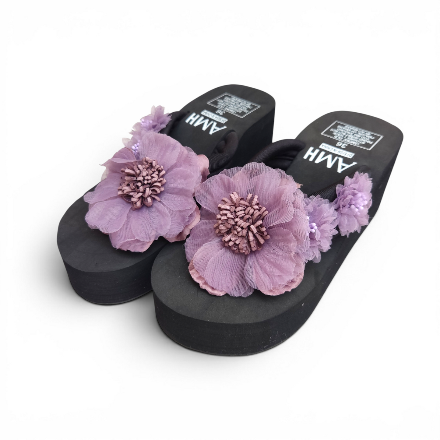 Foamish wedge flipflop-Purple