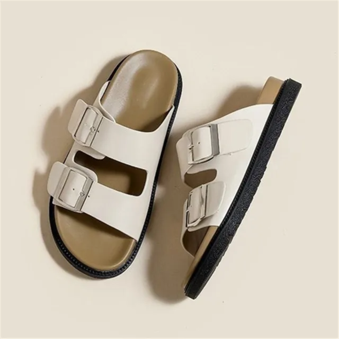 Double buckle softees-White