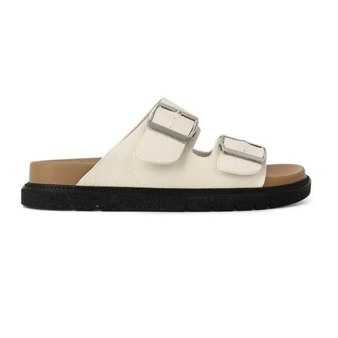 Double buckle softees-White