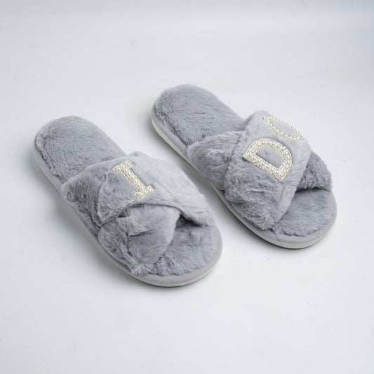 I Do fur slides-Grey