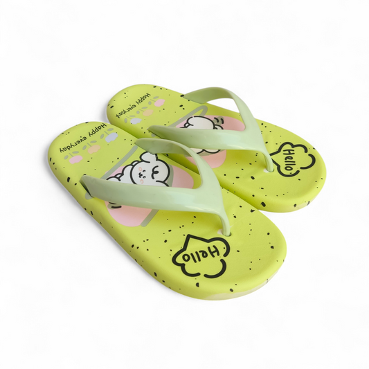 Puppy flipflops-Neon