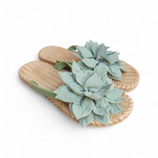Flowers Flipflops-Green