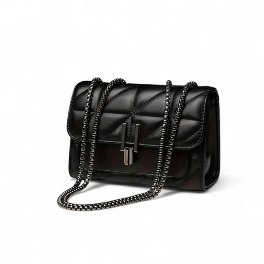 Plaid chain straps-Black