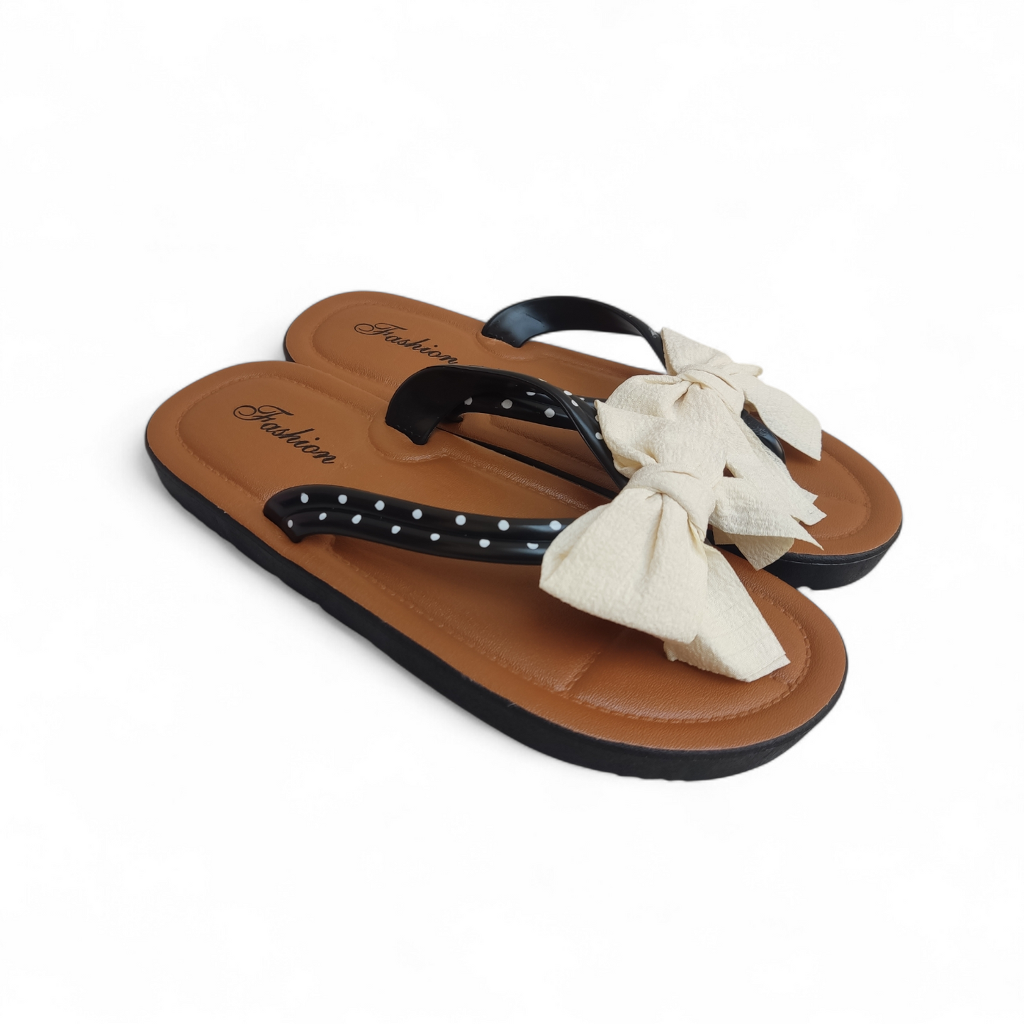 Bow flipflops-Black strap