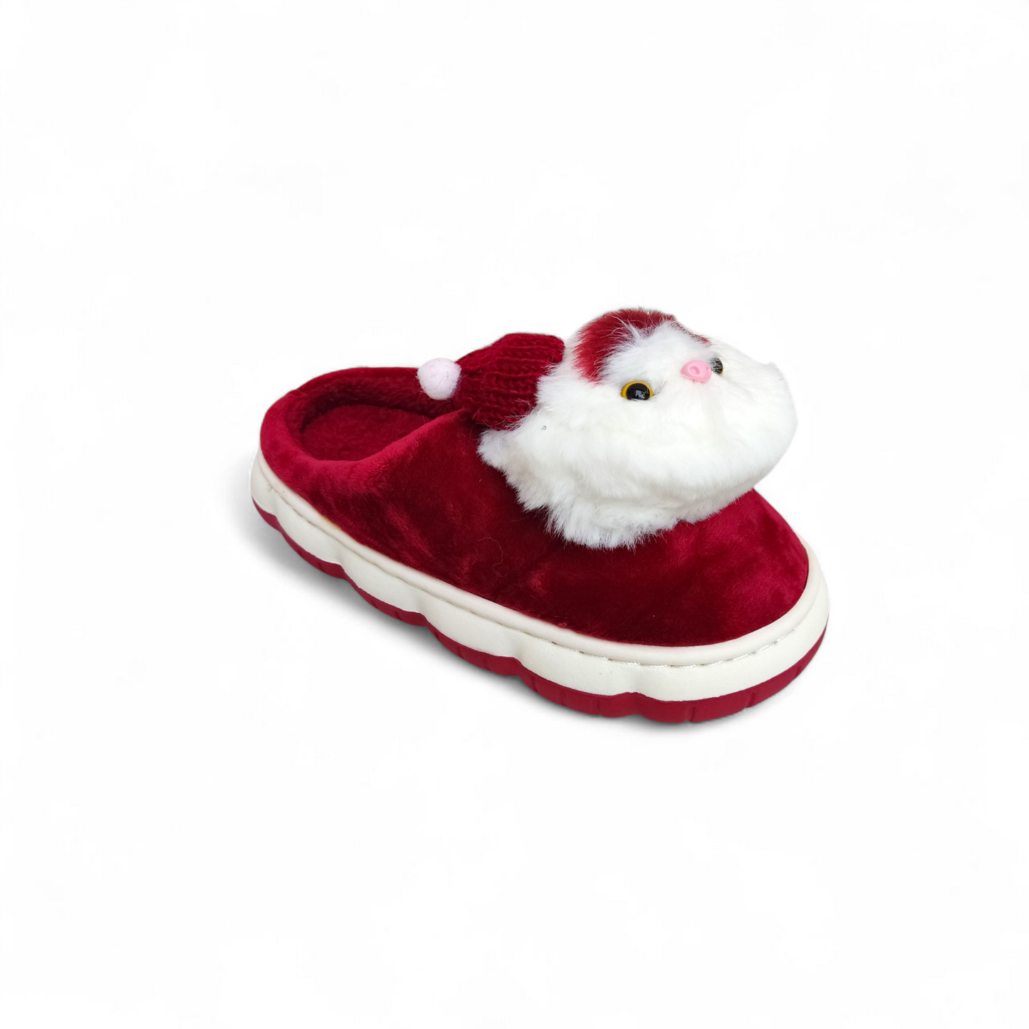 Kids kitty mules-Maroon