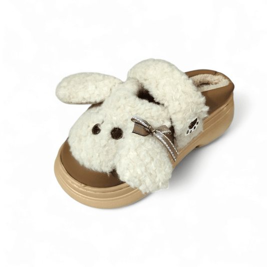 Wedge fur mules