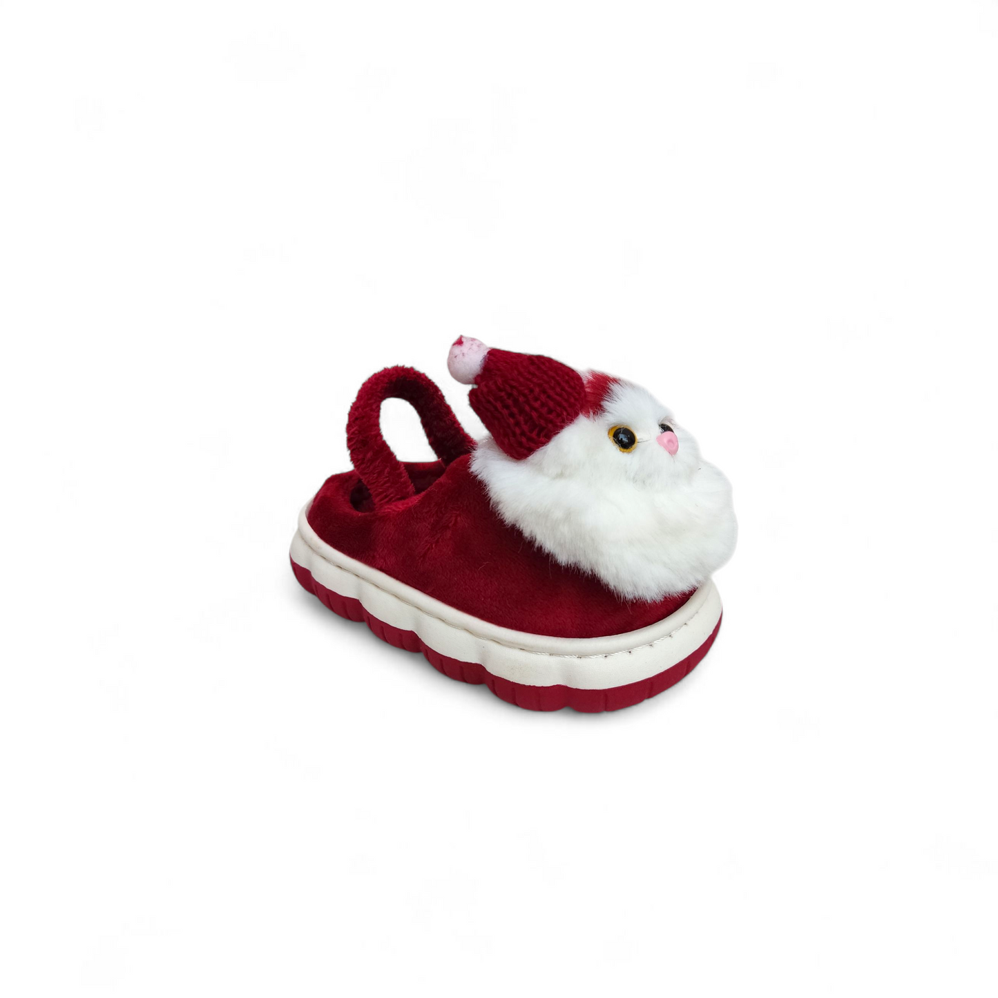 Kids kitty mules-Maroon-with strap