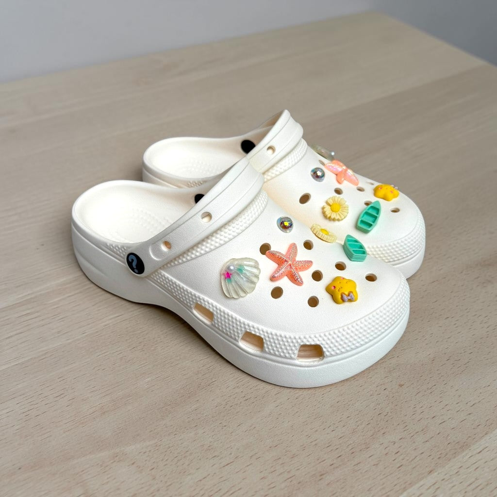 Eva Starfish clogs-White