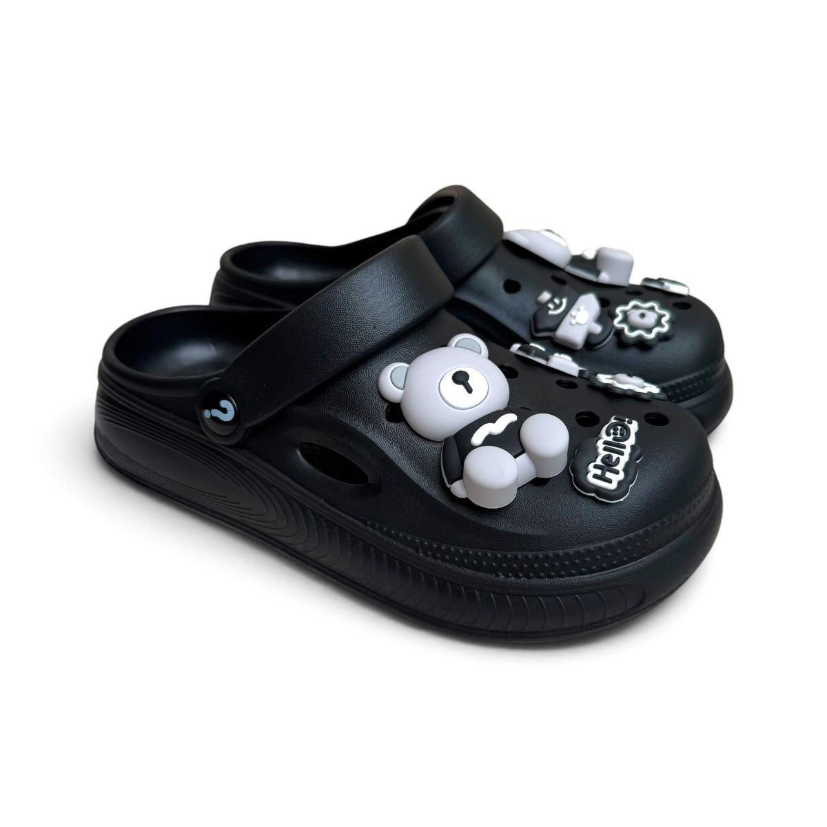 Eva Teddy clogs-Black