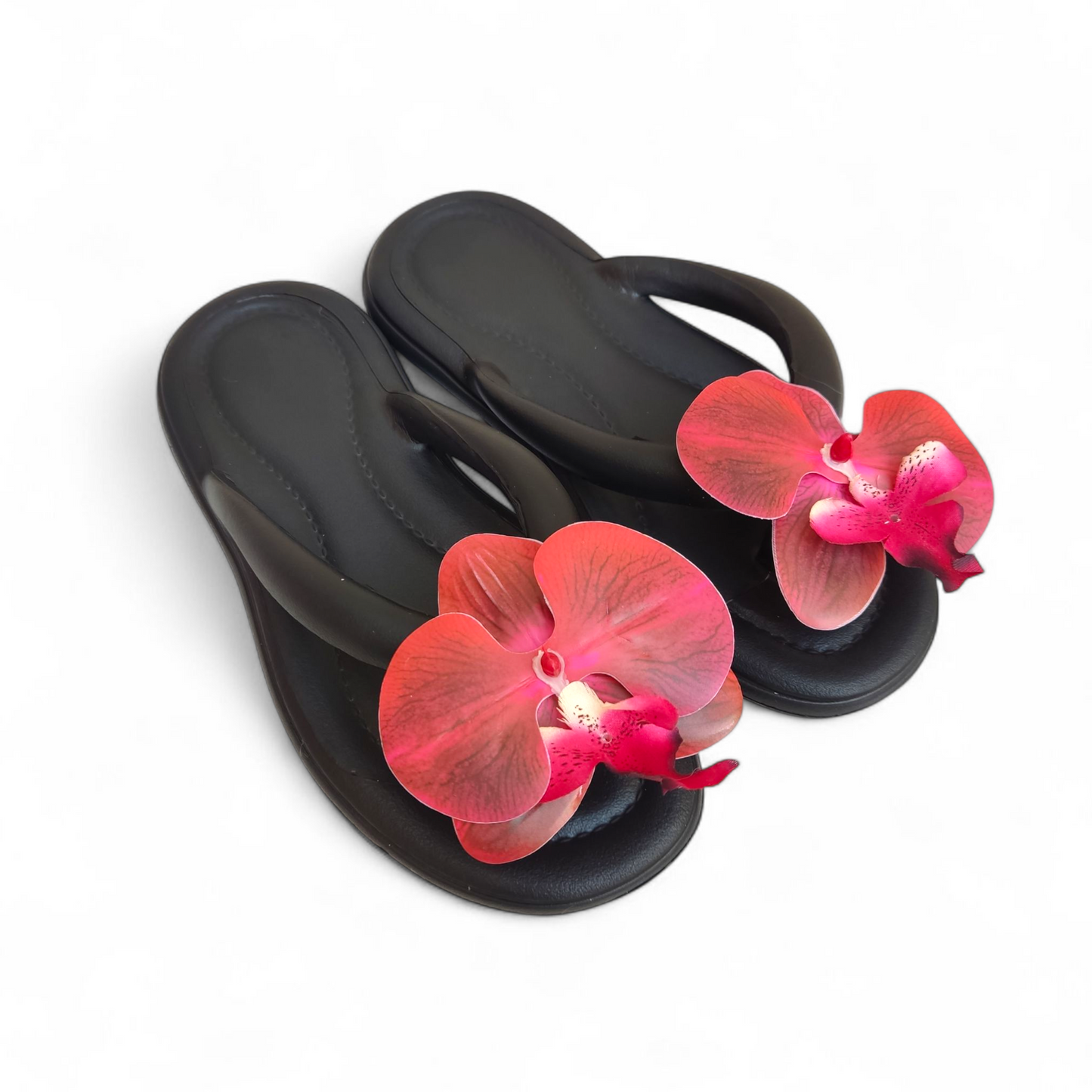 Eva Flowers flipflops-Black