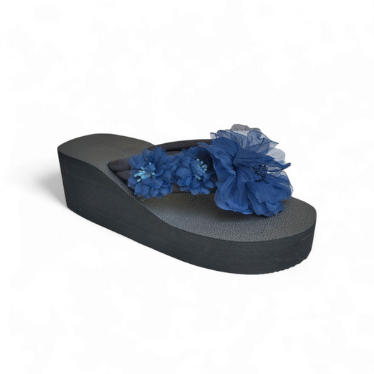 Foamish wedge flipflops-navy