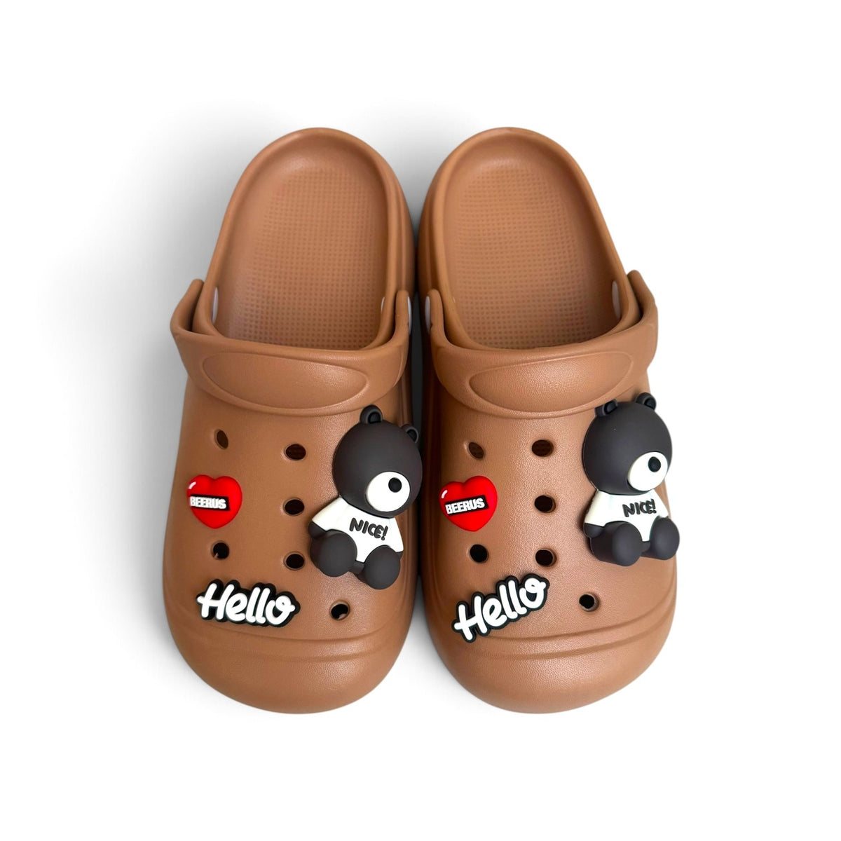 Eva nice teddy clogs-Brown