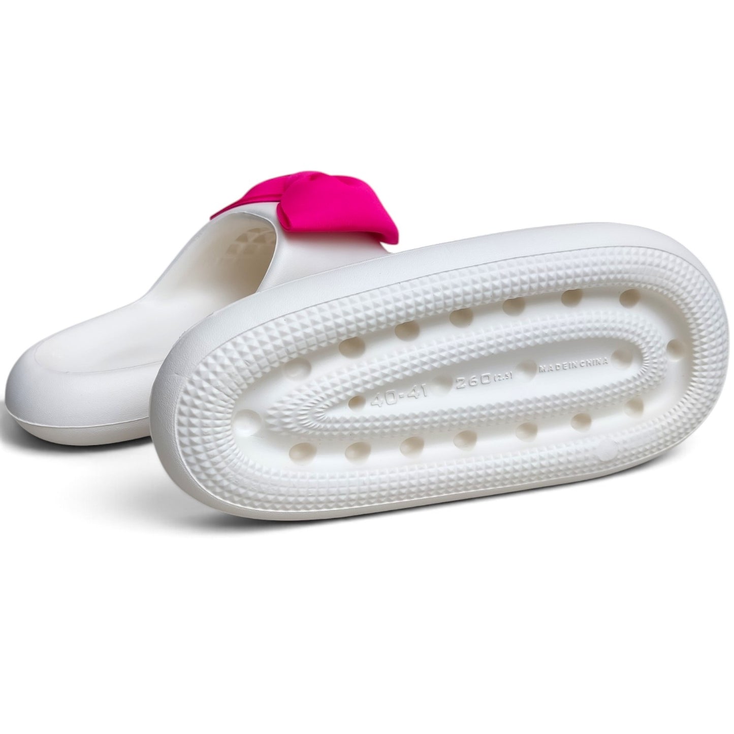 Eva bow slippers-Pink knot